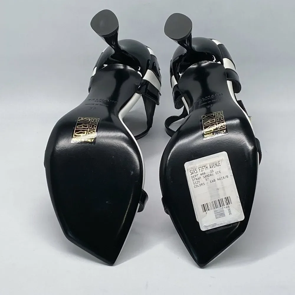 Balmain Eden 95MM Colorblocked Patent Leather Sandals size 37